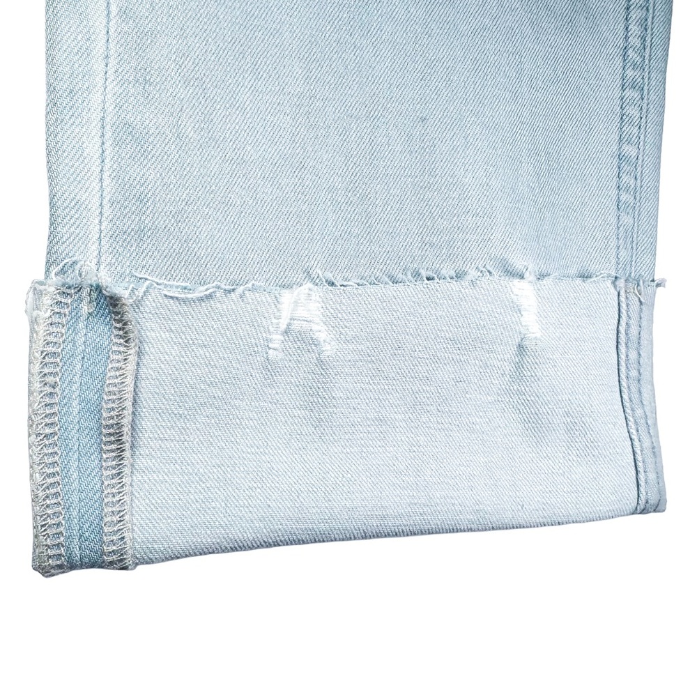Dear John Blaire Straight Leg Jeans High Rise Light Wash 31x28 Ankle Raw Hem NWT - Picture 14 of 14
